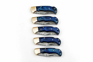 Couteau de poche pliant industriel de haute qualité en acier inoxydable, lame noire à pointe tombante, manche en bois PAKKA, OEM, pour le camping - Product Image 4
