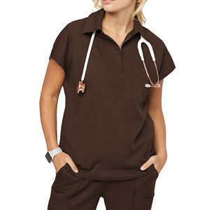Uniforme Médico de Manga Corta Personalizado Unisex/Hombre, Elástico, de Secado Rápido, Ecológico, de Lona, para Uso en Consultorios Dentales, Salones de Belleza y Hospitales - Product Image 1