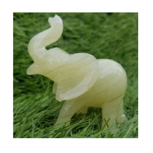 Figura de Elefante Tallada en Piedra Ligera de la Mejor Calidad, Estilo Arte Popular para Decoración en Diferentes Grados - Product Image 2