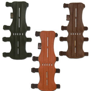 Protège-bras traditionnel pour la chasse à l'arc – en cuir de vache véritable, réglable, pour le tir en plein air, compatible ambidextre - Product Image 1