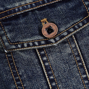 Veste en jean pour homme, style streetwear tendance, veste en jean bleue, fermeture boutonnée, manteaux décontractés, haute qualité, approvisionnement en gros, RTS - Product Image 3