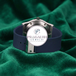นาฬิกาแฟชั่นหรู Pragalbh Jewels ประดับเพชรแบบ Iced Pave Setting ระบบควอตซ์ ตัวเรือนสแตนเลส สายยาง กันน้ำ - Product Image 5