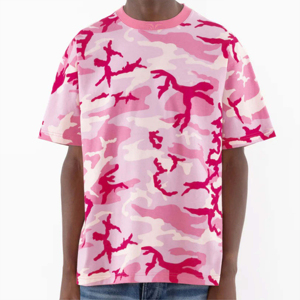 T-shirt à manches courtes pour homme, imprimé camouflage rose, coupe classique, col rond, en jersey de coton, produit le plus vendu en 2026 - Product Image 4