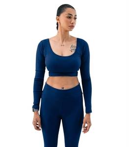 Women's High Support Seamless Spandex Racerback Sports Bra <b>Crop</b> <b>Top</b> with <b>Mesh</b> Breathable & Lightweight for Fitness Workout - Product Image 3