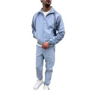 2026 Men's 2 Piece Nylon Windbreaker Set Track Pants Jogger Suit Men <b>Zip</b> <b>up</b> <b>Jacket</b> and Jogging Two Piece Set Reflective Nylon - Product Image 2