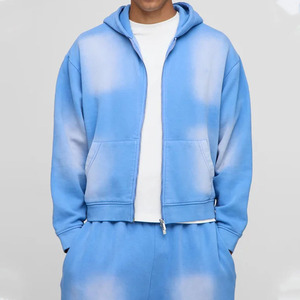 Ensemble de survêtement vert à capuche pour homme Eternal Legacy, en coton, coupe ample, avec fermeture éclair intégrale, style streetwear, pour l'automne - Product Image 6