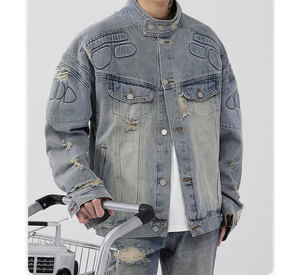 Custom Wholesale Men's Denim <b>Jacket</b> | Direct Factory Private Label Jean Coat - Product Image 5