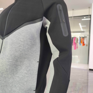 Ensemble de survêtement pour homme avec logo personnalisé, respirant, léger, pour le sport d'hiver, en coton, avec fermeture à cordon, sweat-shirt et pantalon de jogging - Product Image 4