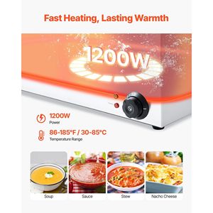 Scaldavivande Elettrico Professionale Commerciale 24QT con Vasca Full-Size, 1200W, in Acciaio Inossidabile, per Mantenimento e Riscaldamento Alimenti - Product Image 2