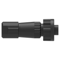Connecteur industriel femelle 6 broches, étanche IP67, 2A 250V, avec contact en laiton et boîtier en nylon