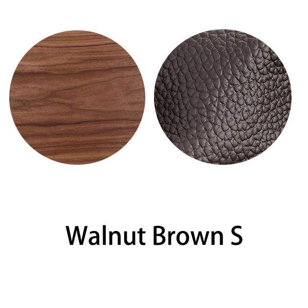 brown leather walnut frame Color