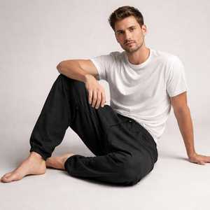 New <b>Mens</b> Straight Wide Leg Camouflage Jogger Pants With <b>Elastic</b> Waist and Drawstring Casual Vintage Cargo <b>Trousers</b> for <b>Men</b> - Product Image 6