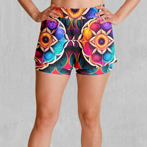 Pantalones Cortos Deportivos de Poliéster para Mujer, Sublimados, con Logotipo Personalizado, Pantalones Cortos de Malla Sublimados para Mujer - Product Image 1