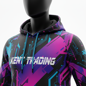 Sweat à capuche Esports entièrement sublimé tendance, personnalisé pour équipes de gaming, léger et performant pour événements, vente en gros OEM - Product Image 2