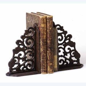 Serre-livres décoratifs attrayants en métal noir, antidérapants, pour étagères de maison et de bureau, supports de livres décoratifs en solde - Product Image 5