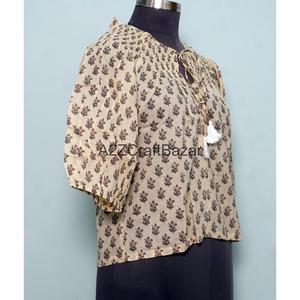 ชุดเดรสลำลองสำหรับสาวออฟฟิศ ผ้าฝ้าย 100% แขน 3/4 คอทรงโอ พิมพ์ลายดอกไม้ ทรงหลวมทันสมัย สไตล์สปริง เป็นมิตรกับสิ่งแวดล้อม - Product Image 4