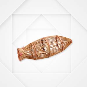 Piège à poissons artisanal en bambou, décoration en rotin tressé, symbole porte-bonheur, richesse, décoration d'intérieur, art traditionnel du pêcheur, fournisseur - Product Image 6