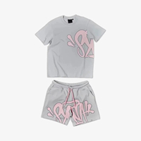 Conjuntos de Ropa de Verano para Hombre, Nuevos, a la Moda, Baratos, de 2 Piezas, con Capucha, 100% Algodón Tejido, Transpirable, Casual, de Manga Corta