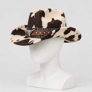 Sombrero de Vaquero de Cuero con Estampado de Vaca, Unisex, para Adultos, Estilo Casual para las Cuatro Estaciones, Bordado a Mano, AMS SPORTS INTL, 56-58 cm - Product Image 4