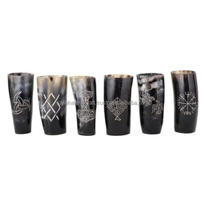 Copa de Vino de Alta Calidad, Ecológica, Hecha a Mano, Diseño Moderno de Cuerno Vikingo, 6 Pulgadas, para Fiestas, Jarra para Cerveza Ale - Product Image 6