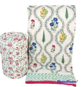 Edredón King Size de Doble Cara, Edredones de Algodón Puro con Hermoso Diseño Estampado a Mano, Proveedor Mayorista para Tiendas de Decoración del Hogar - Product Image 2