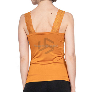 Cotton Polyester Made Women Tank <b>Tops</b> Sleeveless Gym Wear New Arrival Oversized Front Logo Customizable - Product Image 5