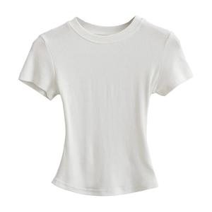 Camiseta de Moda para Mujer, Diseño Nuevo, Corte Ajustado, Anti-Pilling, Cuello Redondo, Deportiva, Transpirable y Lisa - Product Image 6