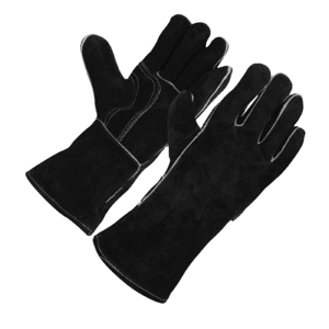 Gants de soudage en cuir de vachette bleu renforcé de haute qualité, résistants à la chaleur, gants de travail robustes, gants de protection pour les mains - Product Image 4