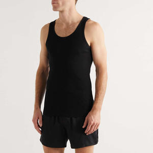 Wholesale Men's Hooded Sports Tank <b>Top</b> Custom Muscle Fitness 100% Cotton Breathable <b>Black</b> - Product Image 1