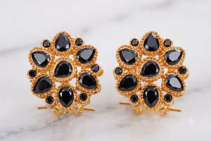 Wholesale Fashion Jewelry Gold Plated <b>Crystal</b> Flower <b>Stud</b> <b>Earrings</b> Micro Pave CZ Stone Statement <b>Earrings</b> for Women Wedding - Product Image 4