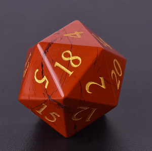 Luxury Hand Carved Natural <b>Red</b> Jasper Gemstone DnD Dice Set Polyhedral RPG Dice Collection with Premium <b>Gift</b> Storage <b>Box</b> - Product Image 3
