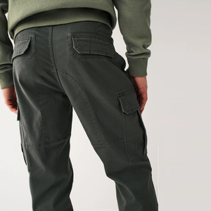 Pantalones Cargo de Alta Calidad para Hombre, Pantalones de Trabajo para Exteriores, Color Gris, Corte Ajustado, Estilo Urbano, con 4 Bolsillos - Product Image 1