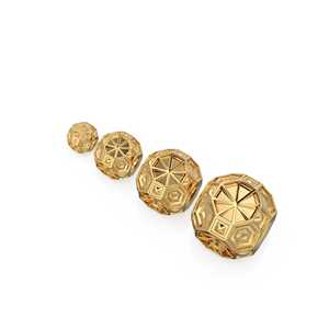 Cuentas espaciadoras de oro macizo de 18k con forma de cubo hexagonal geométrico / Suministros facetados para fabricación de joyas de 14k / Oro poliédrico intrincado hecho a mano - Product Image 5