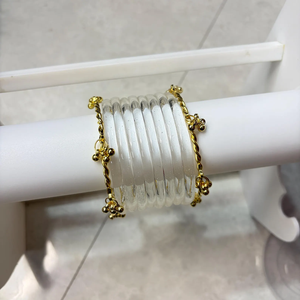 Trendy Jelly Glass <b>Bangles</b> Women Fashion <b>Bangles</b> Stylish <b>Bangles</b> <b>Set</b> Stackable <b>Bangles</b> Ladies Wrist Accessories Daily Wear - Product Image 6
