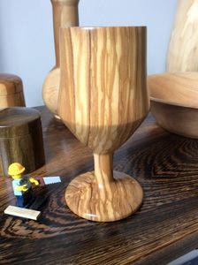Wooden Wine Glass Handcrafted Olive Wood Drinking Cup Eco Friendly <b>Drinkware</b> for Home Party - Product Image 5