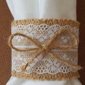 Anneaux de serviette en toile de jute - Product Image 1