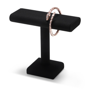 Support de présentation de bijoux en microfibre noire avec porte-colliers, boucles d'oreilles et bagues 55x55x40cm pour magasins, vitrines et présentoirs - Product Image 4