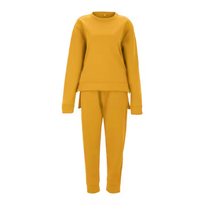 Survêtement unisexe de couleur unie, nouvelle collection, style streetwear, pour adulte, personnalisable, décontracté, 100% coton, respirant, taille élastique - Product Image 3
