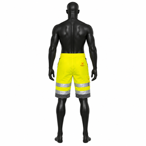 Shorts de travail haute visibilité avec bande réfléchissante, vêtements de travail robustes pour la construction et la circulation routière - Product Image 3