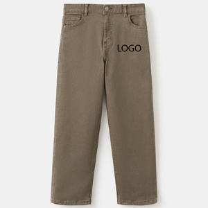 Pantalones Casuales Cómodos de Algodón Suave para Niños, Diseño de Alta Calidad para Compradores al por Mayor / Ropa Casual de Color Sólido con Lazos para Cinturón - Product Image 1
