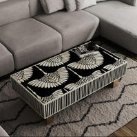 Table basse de luxe faite à la main de haute qualité incrustation d'os table basse de luxe de l'Inde à vendre