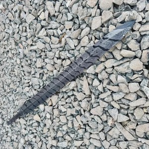 Espada Vikinga de Acero de Damasco, Hoja en Bruto de 32 Pulgadas con Espiga Completa para Fabricación, Bricolaje – Hoja de Colección Medieval Vikinga - Product Image 6