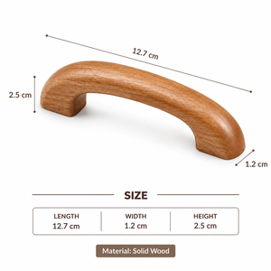 Solid Wood Cabinet Handles Wooden Drawer Pulls for <b>Wardrobe</b>, Door <b>Hardware</b>, Modern Furniture Decoration and Home Interior Design - Product Image 2