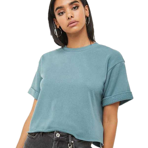 Camiseta Distressed de Algodón 100% de Alta Calidad para Mujer, Estilo Urbano, Transpirable y Ecológica, Venta al por Mayor Personalizada - Product Image 6
