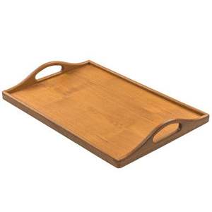 Bandeja para Servir Comida de Madera de Nogal Marrón Moderna, Ecológica, con Acabado Pulido, en Tamaños Grande y Pequeño, con Asas Decorativas, Venta al Por Mayor Personalizada - Product Image 3