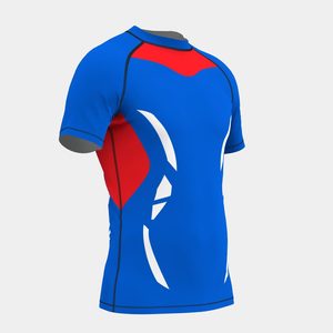Rashguard à manches courtes OEM écologique (Polyester/Spandex) |   T-shirt d'entraînement de grappling pour MMA et boxe - Product Image 2
