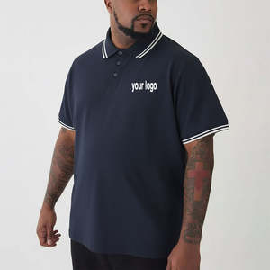 Polos de manga corta para hombre de color azul marino oscuro de alta calidad OEM, personalizables con impresión, estilo con botones, corte holgado, para unisex. - Product Image 6