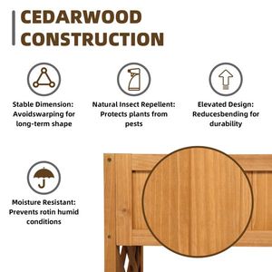 Fioriere da Parete in Legno con Ripiano Portaoggetti, Vaso per Piante da Interno e Giardino - Product Image 4