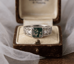 Colección Camelia, Regalo de Junio/Julio, Anillo Orgánico con Piedra Preciosa, Estilo Vintage, Gema Natural, Perla de Agua Dulce - Product Image 1