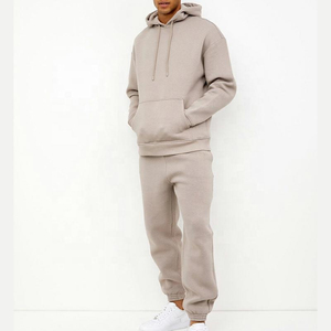Nouvel ensemble de survêtement sportif 2026 pour hommes : sweat à capuche et pantalon de jogging en molleton de coton épais, respirant et à séchage rapide, idéal pour le streetwear. Vente en gros personnalisée. - Product Image 2